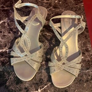 Sparkly silver Bandolino dress shoes